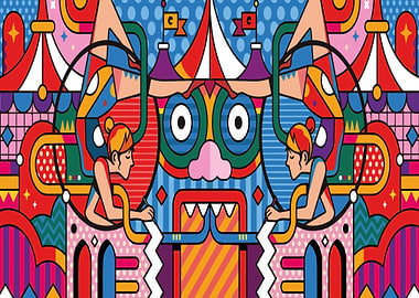 Circus Acrobat Illustration