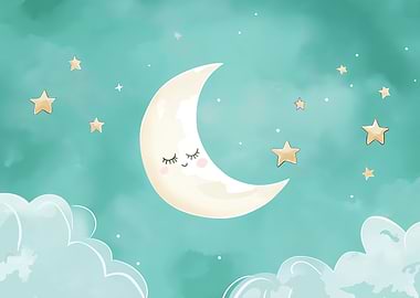 Sleeping Moon and Stars