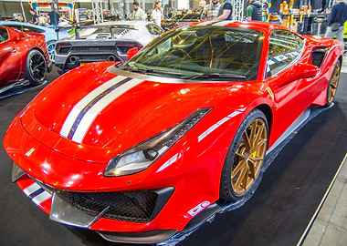 Red Ferrari 488 Pista
