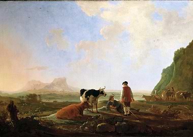 Pastoral Landscape with Cattle