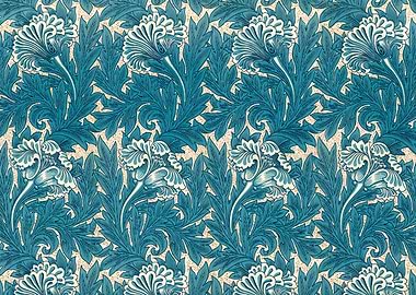 Teal Floral Pattern