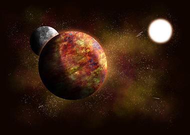 Rusty Planet in Space