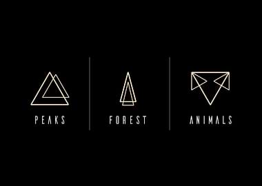 Geometric Nature Logo Set