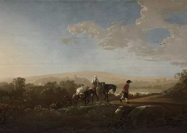 Rural Landscape with Travelers