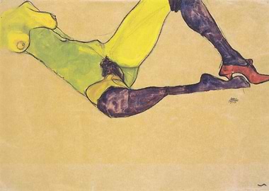 Reclining Figure in Yellow and Red
