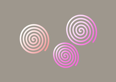 Pink and White Spirals