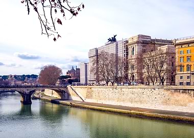 Rome River Bridge View