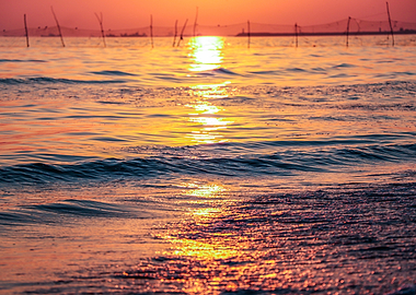 Sunset Sea Reflections