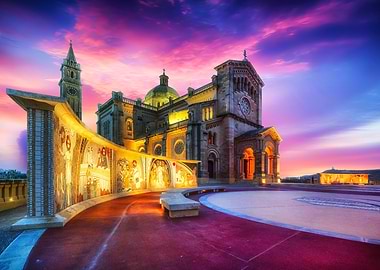 Ta Pinu Church at Sunset in Gozo