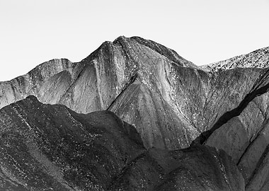 Black and White Mountain Landscape