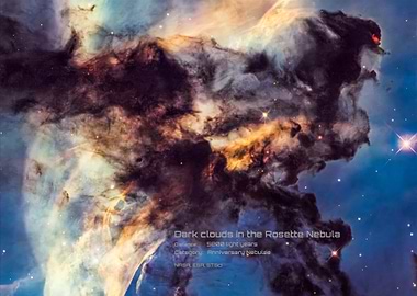 Rosette Nebula Dark Clouds