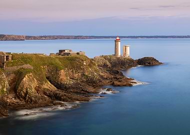 Lighthouse on Rocky Coast