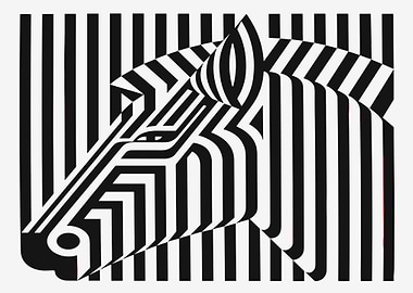 Zebra Stripes Abstract Art