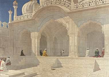 Mosque Courtyard Painting