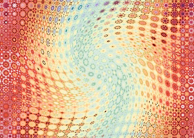 Abstract swirling rainbow pattern