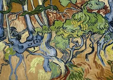 Vincent van Gogh Tree Roots, vincent van gogh painting