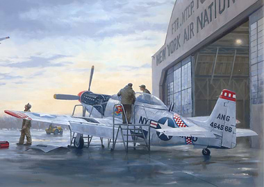 P-51 Mustang at Hangar