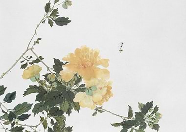 Yellow Flower Branch Painting