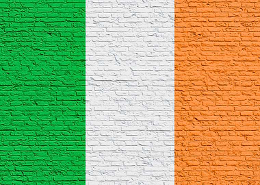 Irish Flag Brick Wall - Ireland