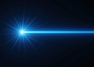 Light beam origin blue starry