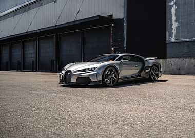 Silver Bugatti Chiron Super Sport