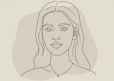Line Art Woman Portrait