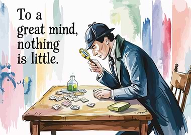 Sherlock Holmes Quote Illustration