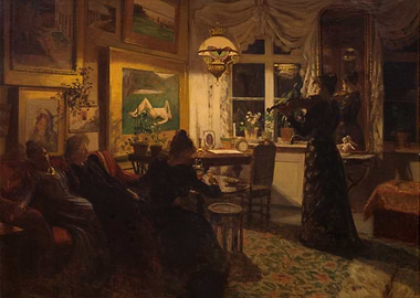 Violinist in a Victorian Home