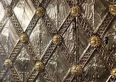 Ornate Silver and Gold Door