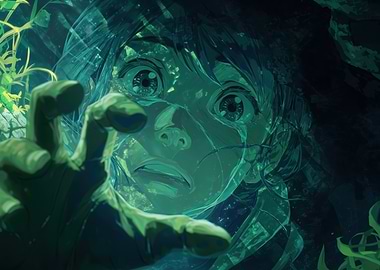 Anime Girl Reaching Out