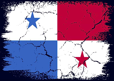 Panamanian Flag Grunge