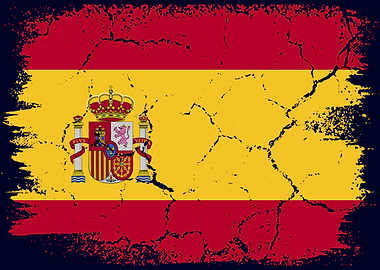 Distressed Spanish Flag