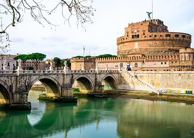 Bridge and Castle in Rome
