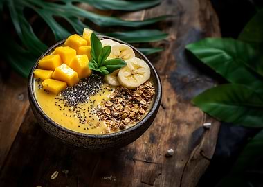Mango Banana Smoothie Bowl