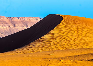 Desert Sand Dunes Landscape in Tinfou, Anti-Atlas, Morocco