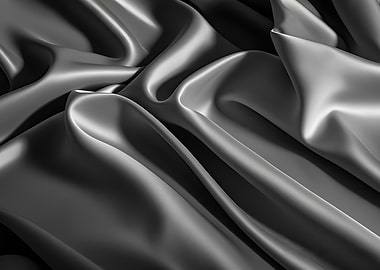 Abstract Silver Fabric Waves
