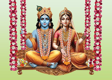 Krishna and Radha on a Swing