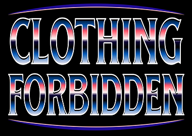 Clothing Forbidden Text Graphic