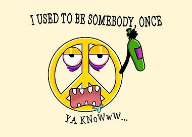 Drunk Peace Sign Cartoon