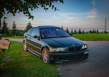 BMW E46 Coupe in a natural landscape