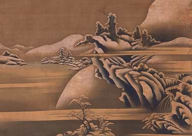 Japanese Winter Landscape Painting