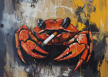 Smoking Crab Poster