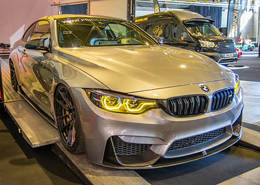 Silver BMW on Display
