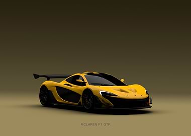 McLaren P1 GTR Yellow Car