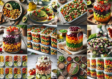 Healthy Meal Prep Collage