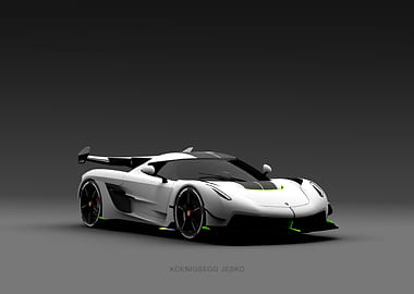 Koenigsegg Jesko White Car