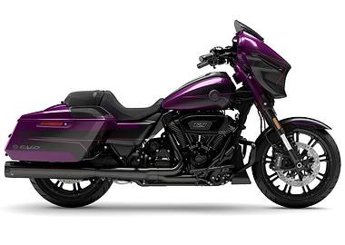 Purple and Black Harley-Davidson Motorcycle