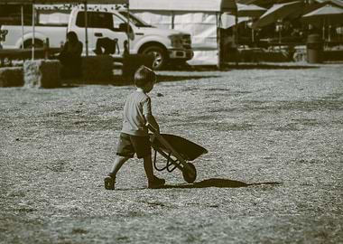 Boy with Wheelbarrow