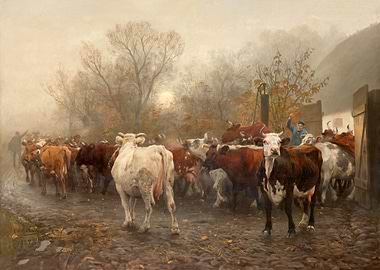 Driving Cows out of the Cowhouse