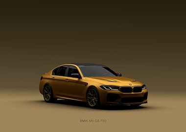 Gold BMW M5 CS F90